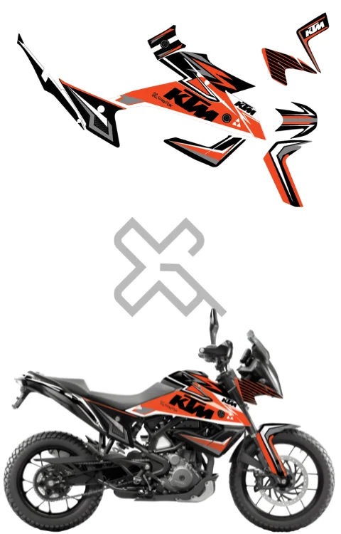 Wiglord Edition Full Body Sticker Compatible with Adventure 250/390 | Made In Premium Gloss Vinyl With FPF(Fade Protection Film), Water Proof, Precut Sticker, Pack Of 1 Compatible with Both Side